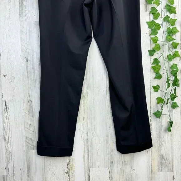 Ralph Lauren Straight-Leg Tailored purple label black Trousers size 10